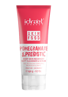 SKIN FOOD POMEGRANATE & PREBIOTIC - Gel de Ducha Corporal Microexfoliante x 190g
